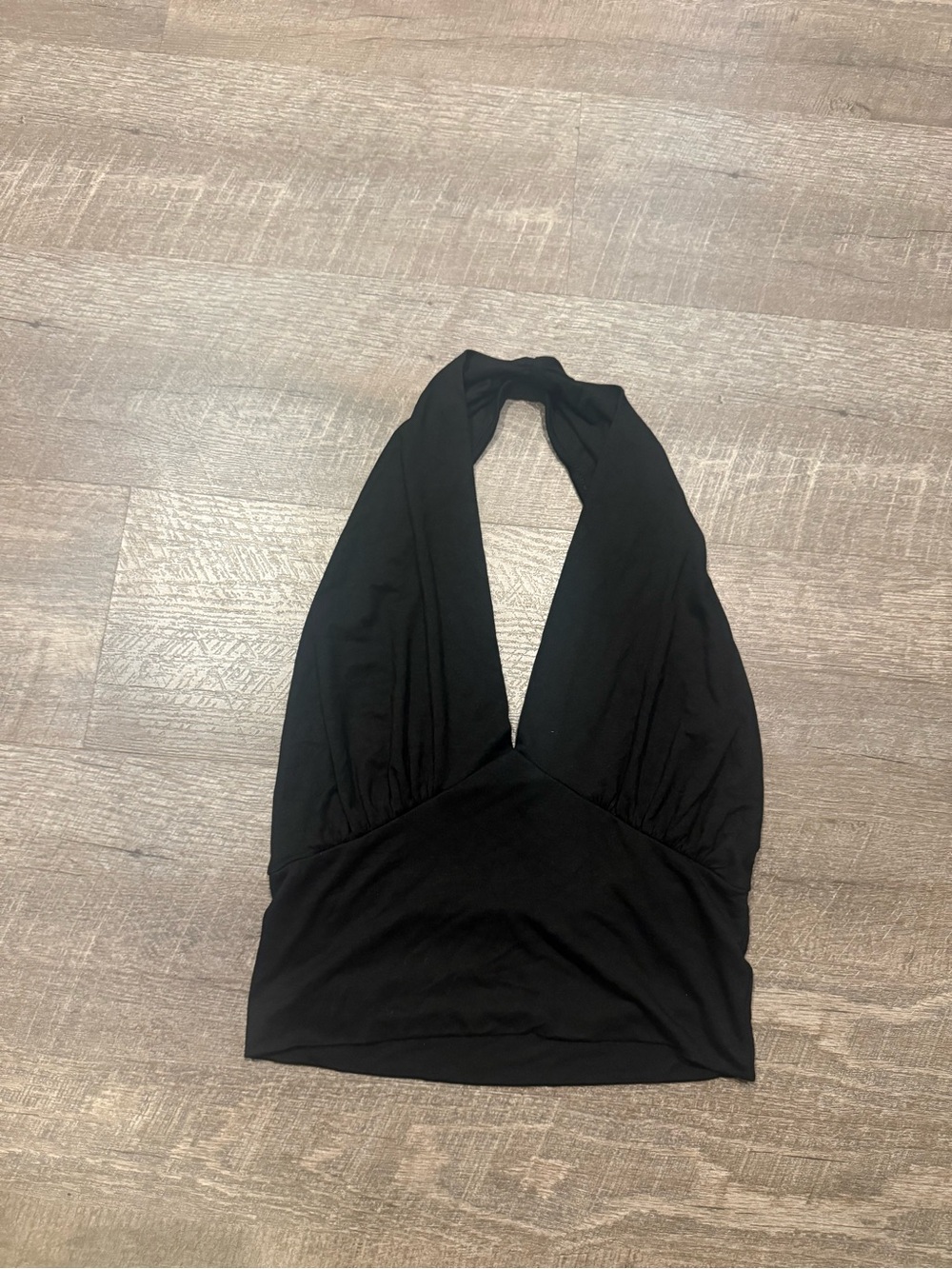 Black Halter V-Neck Tank Top. Size small